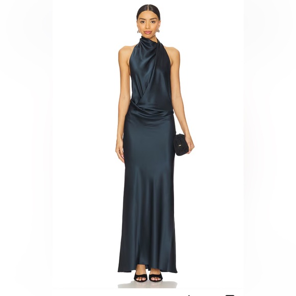 NWT The Sei Halter Drape Bias gown in night - Picture 1 of 10